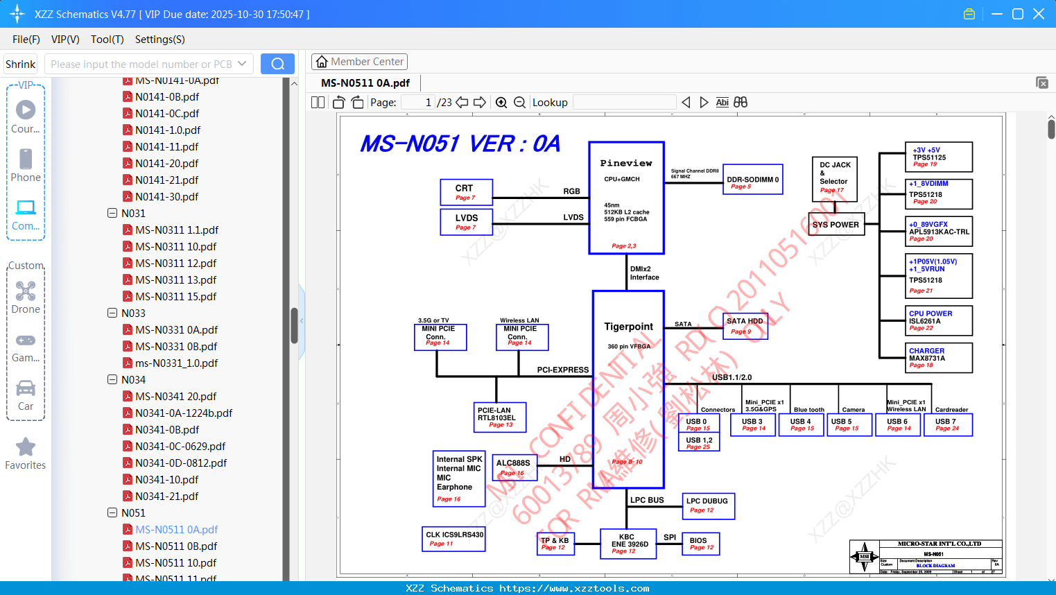 Laptop MSI MS-N0511 0A